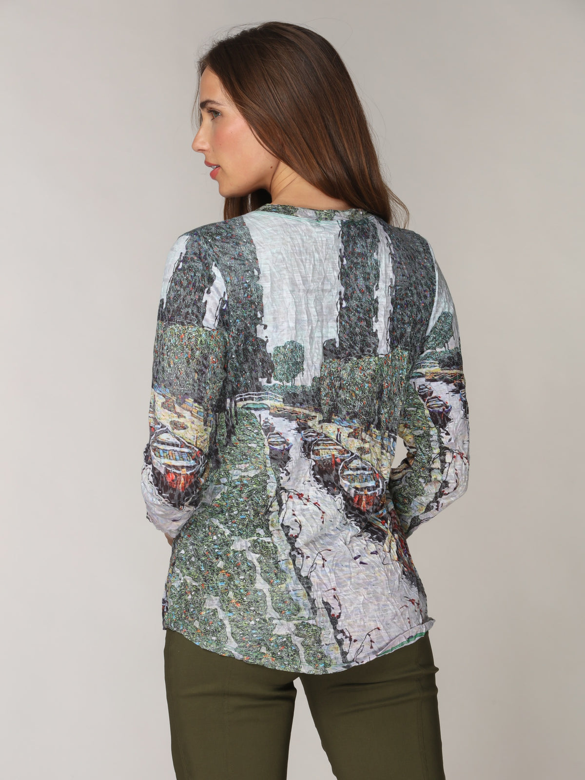 V-Neck Top - Venice Garden