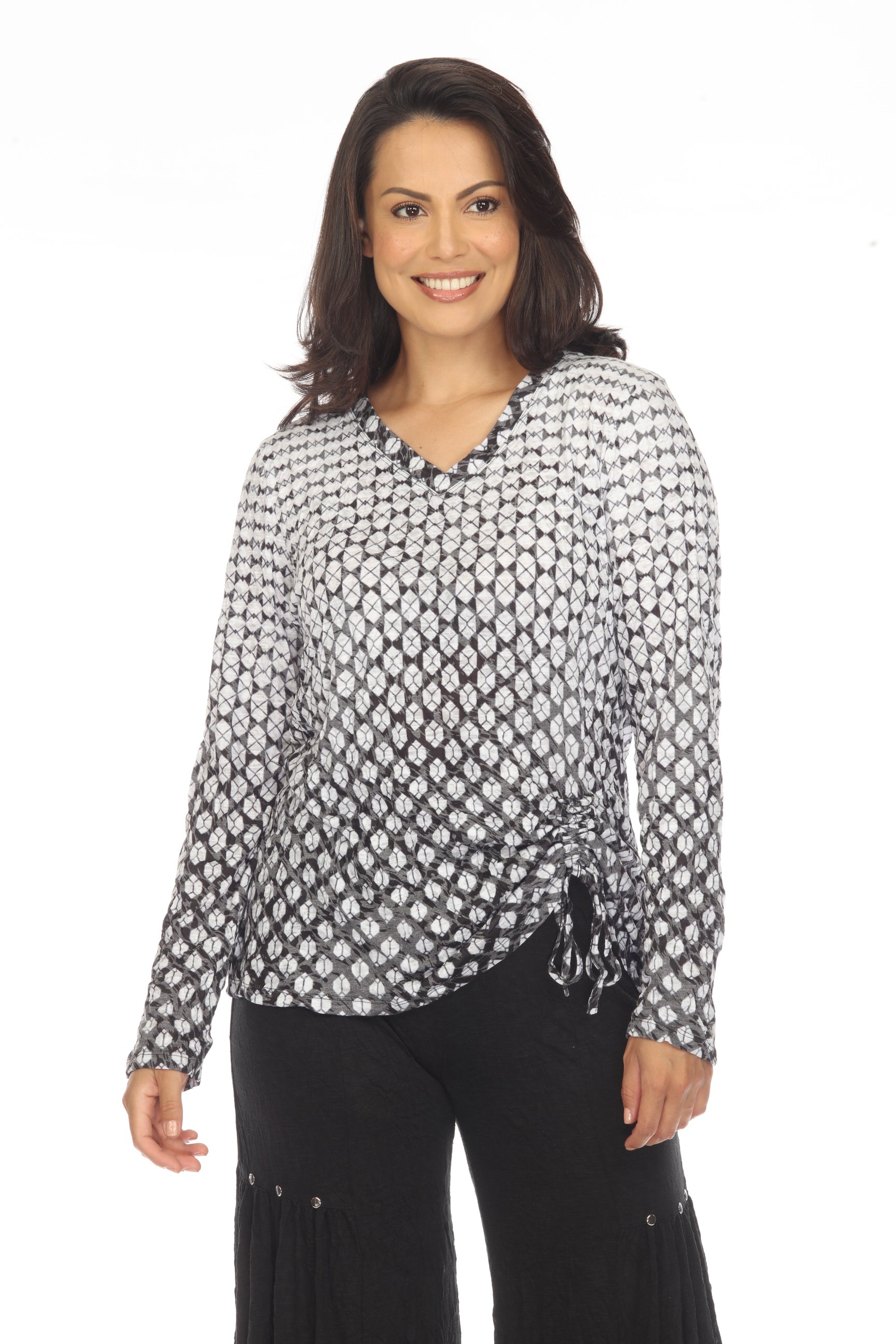 Carlie Top L/S - Diamonds - CARINE