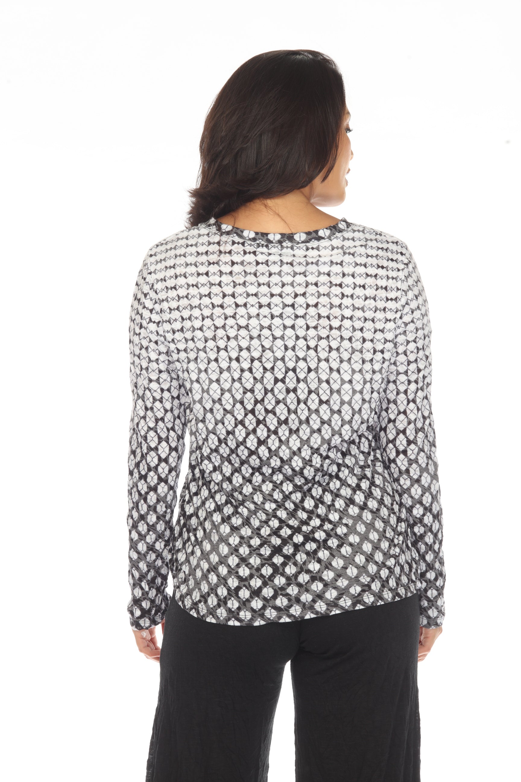 Carlie Top L/S - Diamonds - CARINE