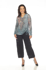 Carlie Top L/S - Jade Mesh - CARINE
