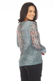 Carlie Top L/S - Jade Mesh - CARINE