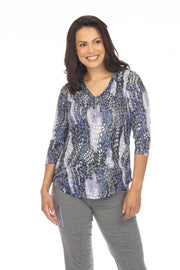V-Neck Top - Crystal Swirl