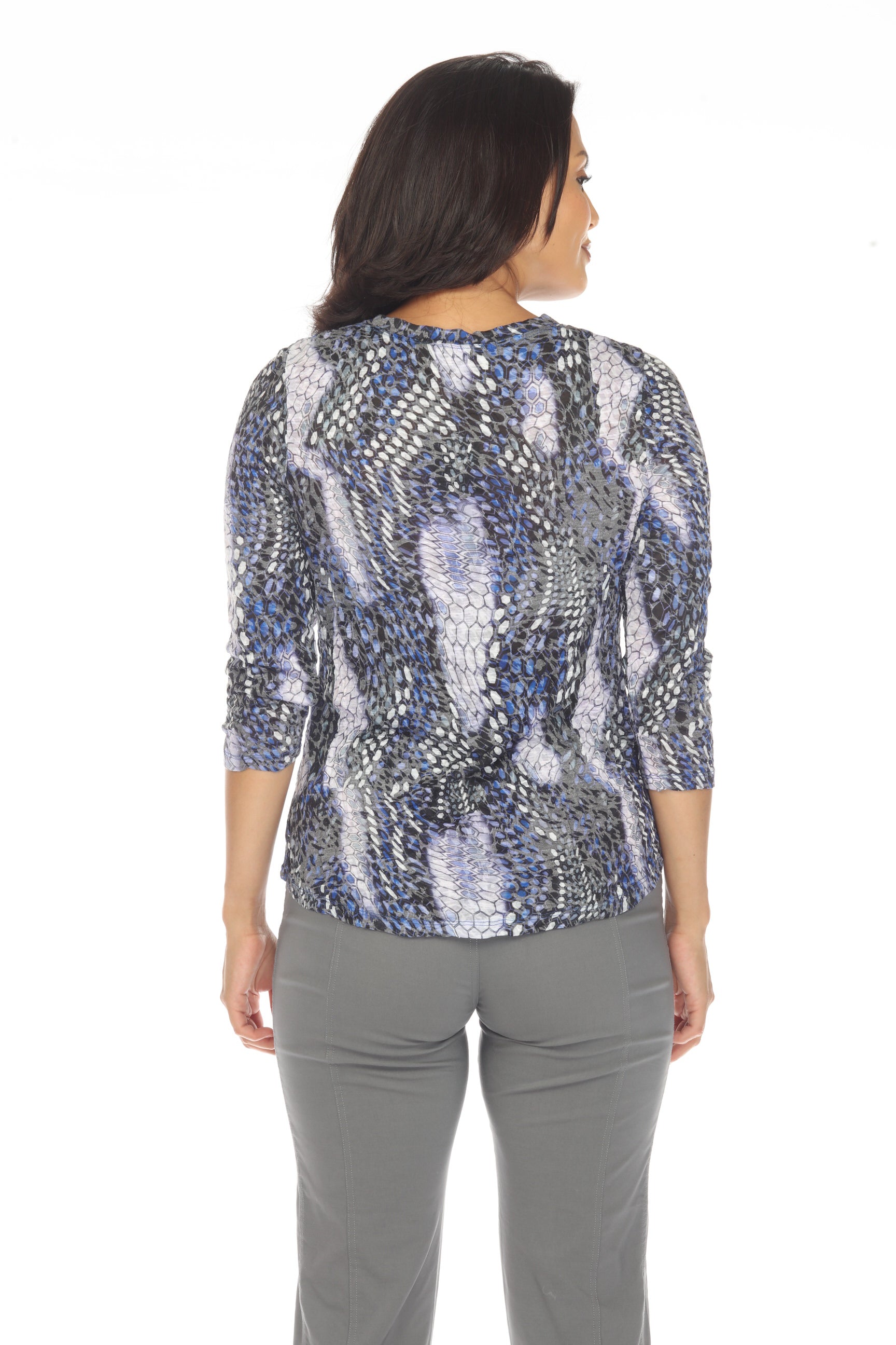 V-Neck Top - Crystal Swirl - CARINE