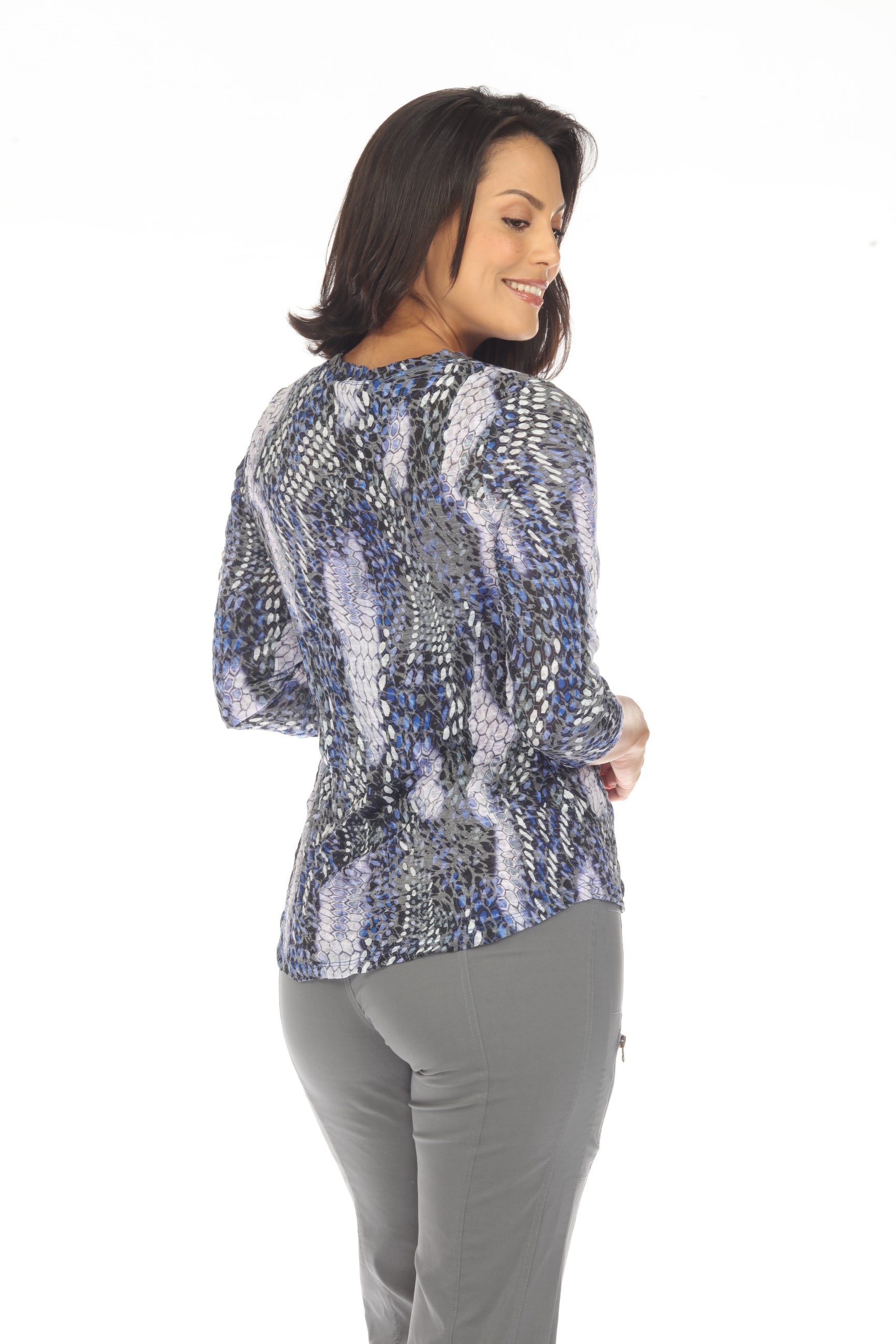 V-Neck Top - Crystal Swirl - CARINE