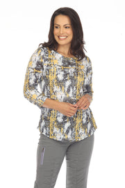 Round-Neck Top - Canary Dash