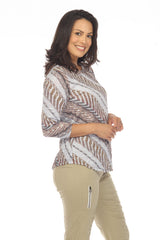 Round-Neck Top - Verdant Arrows - CARINE