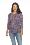 Round-Neck Top - Indigo Dash - CARINE