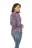 Round-Neck Top - Indigo Dash - CARINE