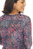 Round-Neck Top - Indigo Dash - CARINE