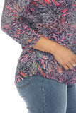 Round-Neck Top - Indigo Dash - CARINE