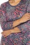 Round-Neck Top - Indigo Dash - CARINE