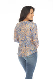 Round-Neck Top - Sand Flower - CARINE