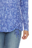 Carlie Top L/S - Blue Shapes - CARINE