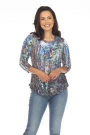 Round-Neck Top - Forest Glow