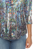 Round-Neck Top - Forest Glow - CARINE