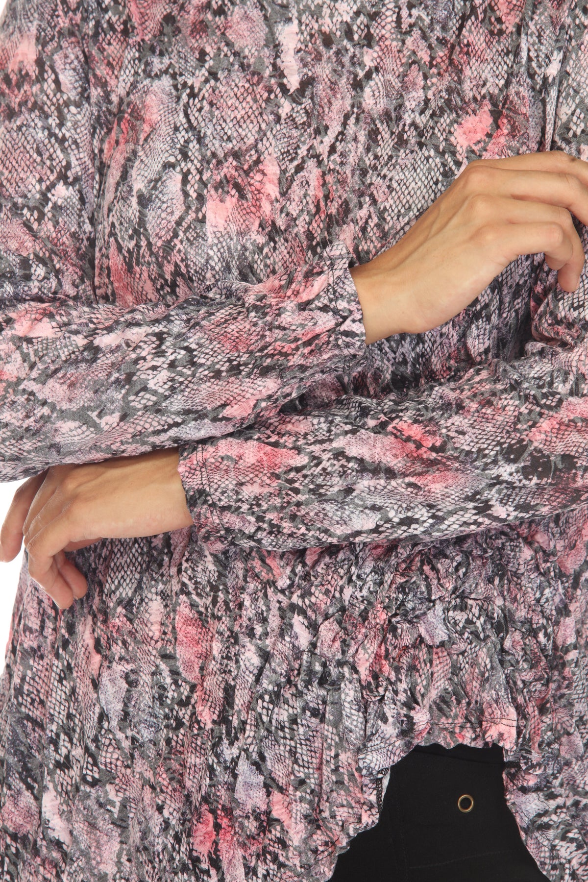 Jolene Top L/S - Blush Snake - CARINE