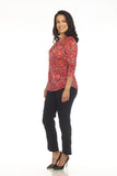 Round-Neck Top - Scarlet Mix - CARINE