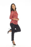 Round-Neck Top - Scarlet Mix - CARINE