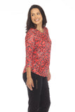 Round-Neck Top - Scarlet Mix - CARINE