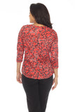 Round-Neck Top - Scarlet Mix - CARINE