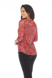 Round-Neck Top - Scarlet Mix - CARINE
