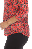 Round-Neck Top - Scarlet Mix - CARINE