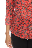 Round-Neck Top - Scarlet Mix - CARINE