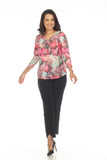 V-Neck Top - Fall Fuchsia - CARINE