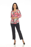 V-Neck Top - Fall Fuchsia - CARINE