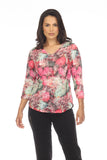 V-Neck Top - Fall Fuchsia - CARINE