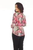 V-Neck Top - Fall Fuchsia - CARINE