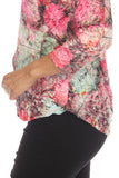 V-Neck Top - Fall Fuchsia - CARINE