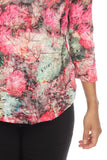 V-Neck Top - Fall Fuchsia - CARINE