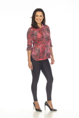 Sabrina Shirt - Red Scales - CARINE
