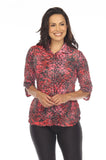 Sabrina Shirt - Red Scales - CARINE