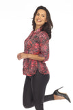 Sabrina Shirt - Red Scales - CARINE