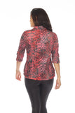 Sabrina Shirt - Red Scales - CARINE
