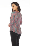 V-Neck Top - Red Deco - CARINE