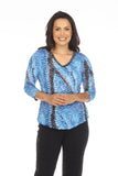V-Neck Top - Neon Blue - CARINE