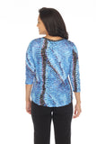 V-Neck Top - Neon Blue - CARINE