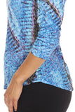 V-Neck Top - Neon Blue - CARINE