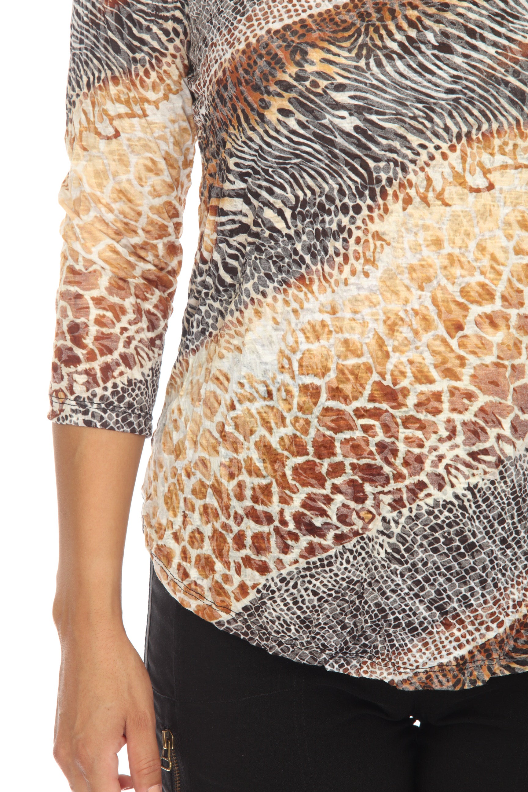 V-Neck Top - Sun Animal - CARINE