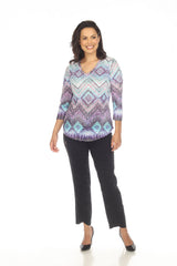 V-Neck Top - Diamond Quilt - CARINE