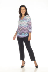 V-Neck Top - Diamond Quilt - CARINE