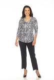 V-Neck Top - Gray Flux - CARINE
