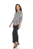 V-Neck Top - Gray Flux - CARINE