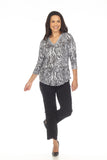 V-Neck Top - Gray Flux - CARINE