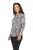 V-Neck Top - Gray Flux - CARINE