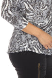 V-Neck Top - Gray Flux - CARINE