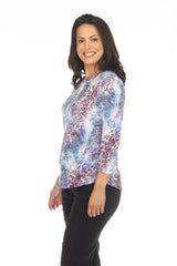 Round-Neck Top - Wild Burst - CARINE